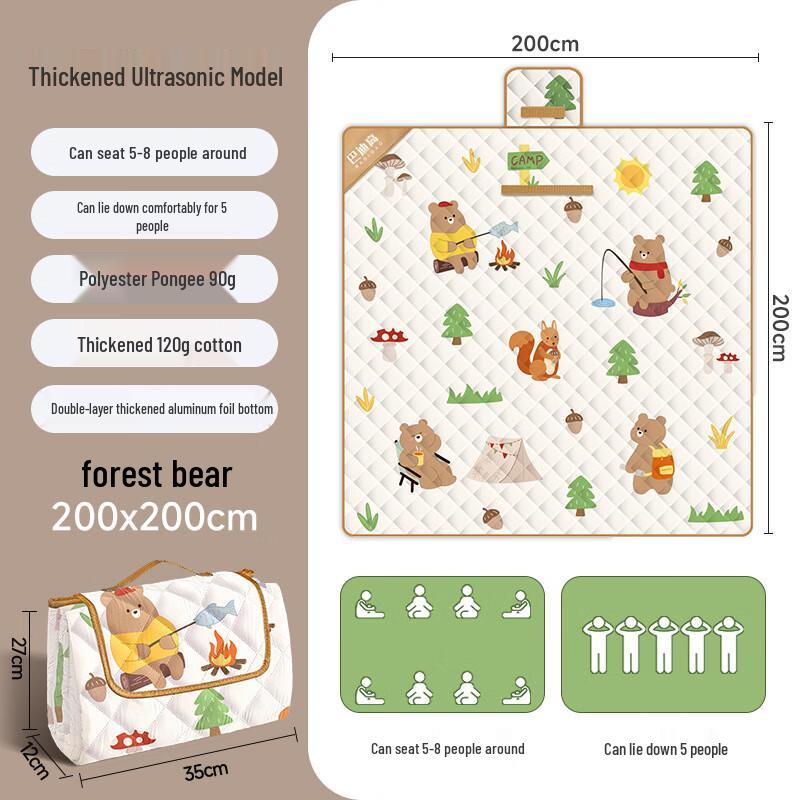 WJ Outdoor Picnic and Camping Mat 200x200cm