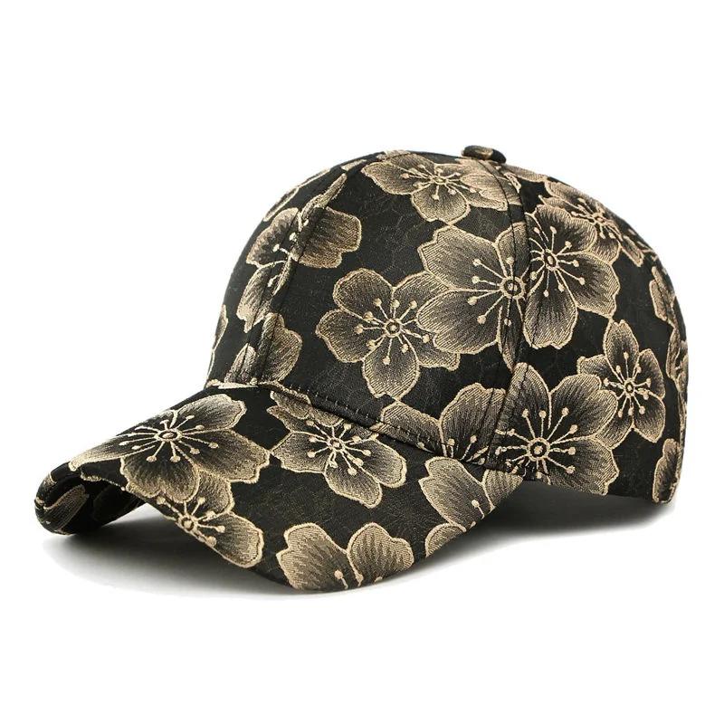

LDSLYJR Four Seasons Polyester Print Casquette Baseball Cap Adjustable Outdoor Snapback Hats for Girl and Women 120 56-60cm adjustable чорний