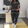 Europe, America 1116 Spring and Summer New Comfortable Casual Short-sleeved Shorts Women's Printed Two-piece Set