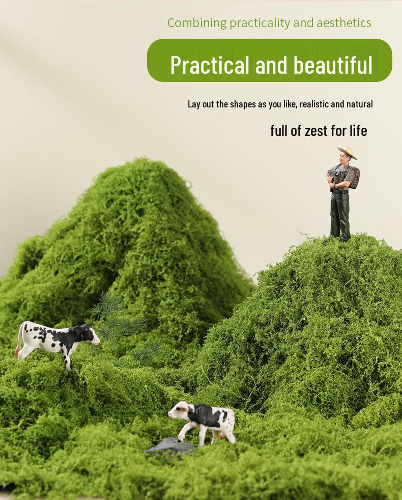 Artificial Green Moss Turf Lawn for Landscaping and Garden Decor