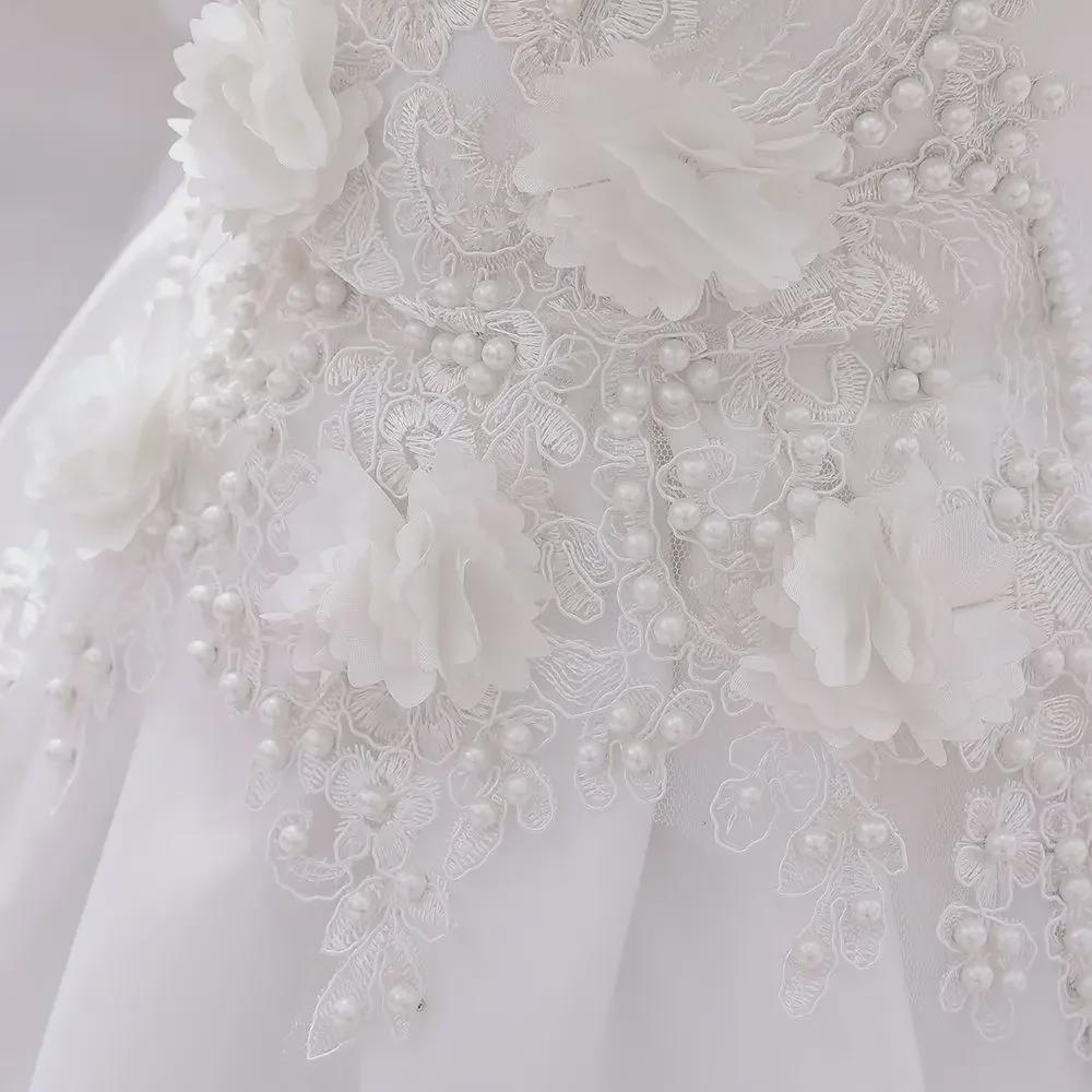 Dziewczęca sukienka z satyny koronkowej księżniczki na urodziny i dla dziewczynki sypiącej kwiaty