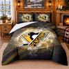 Printed 3Pcs Bedding Set Pittsburgh Penguins Pattern Bed Sheet Pillowcase For Bedroom Decor