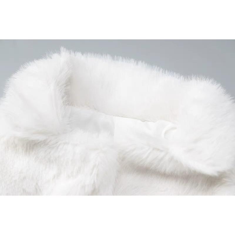 Autumn and Winter New Faux Fur Coat Suit Collar Mid-length Coat Women's Coat