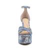 Fashion 2024 Summer Mixed Color High Heel Women's Sandals New Waterproof Platform Buckle Blue Large Size 36-43 Sexy Women's Shoes