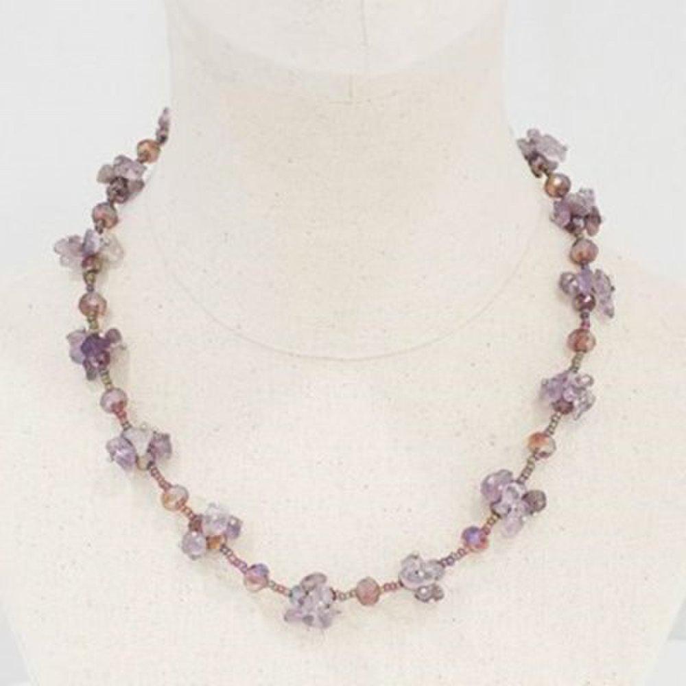 Women's Purple Stone Acrylic Fashion Vintage Necklace