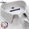 Luomeng Herren Kurzarm Business Hemd aus reiner Baumwolle