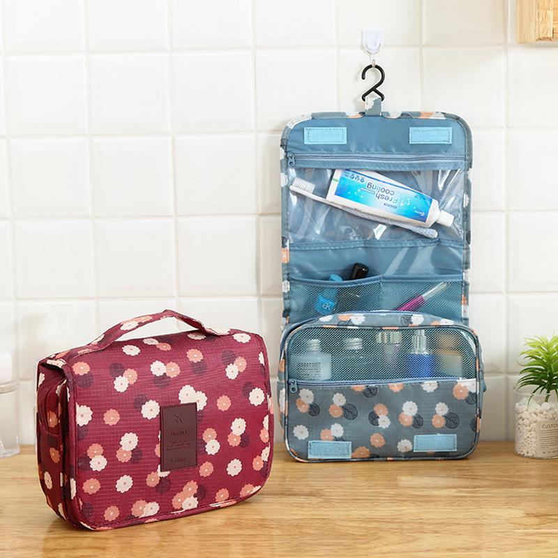 Waterproof Large Capacity Makeup Bag with Hook – Multifunctional Travel Cosmetics Storage