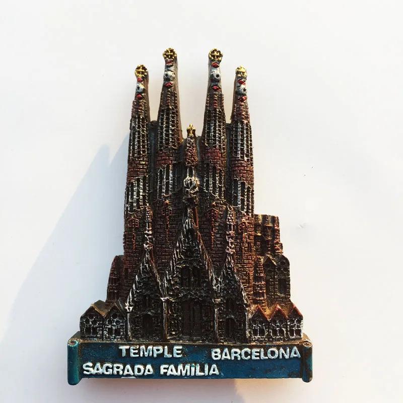 Spain Tourist Souvenris Fridge Magnets Toledo Barcelona the Sagrada Família Valencia Fridge Stickers Home Decor Birthday Gifts
