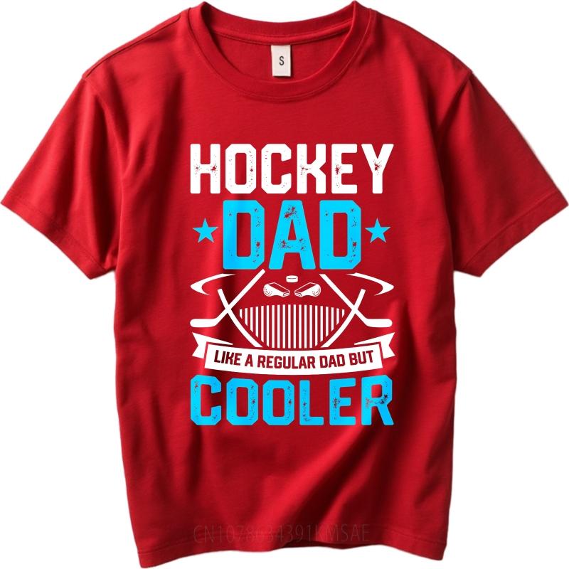 Big Size Summer For Her Tshirt Hockey Dad Like Regular Dad But Cooler Short Sleeve Printed Crew Neck Tshirt Cotton Top Tees