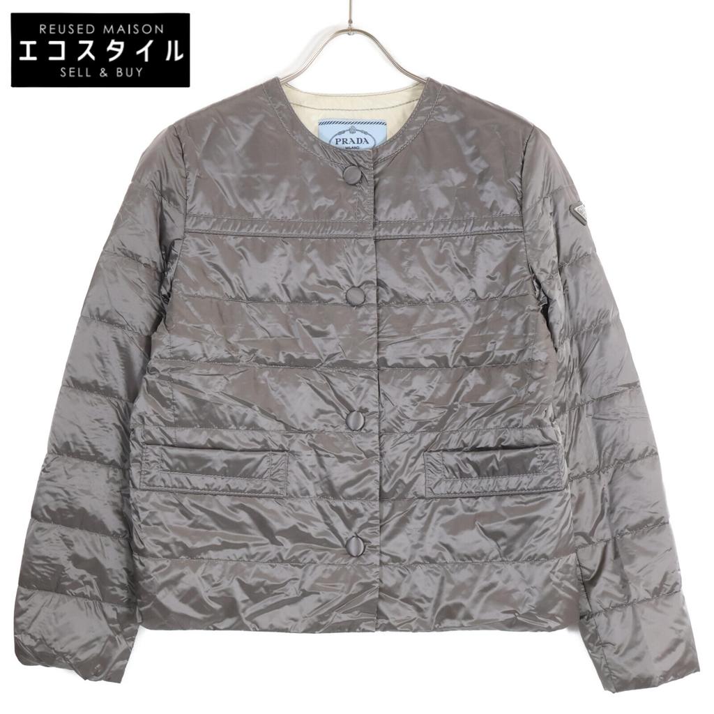 Prada [Domestic Regular] 29B831 Collarless Light Down Jacket 42 SilverUsed