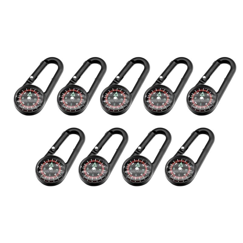 Multifunction Keychain Pocket Outdoor Carabiner Compasses Navigation Tool for Teen Adults Hiking Camping Compasses Portable