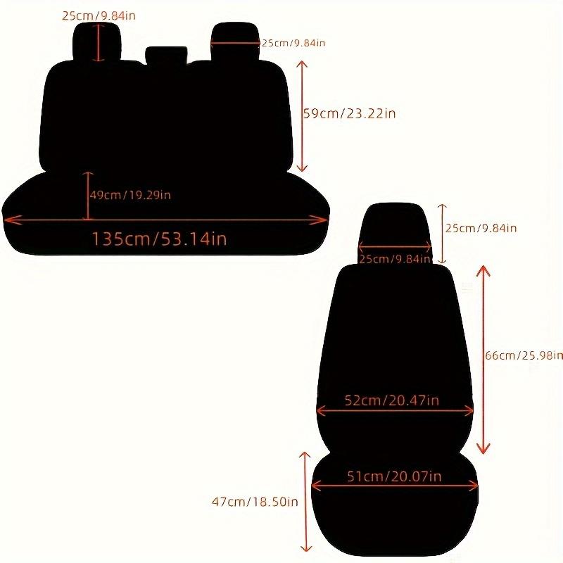 All-Season Universal Car Seat Cushion, Full-Coverage Car Seat Cover, Wear-Resistant Faux Leather Car Seat Cover, 5-Seater Car Cushion