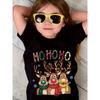 Kids Clothes Cute Animals Printing Christmas T-Shirt Festive Short Sleeve Boys Girls Clothes 2-14Y Christmas Gift Child Top Tee