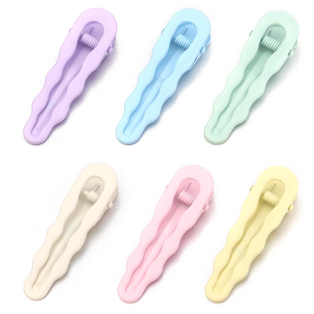 10pcs Metal Hairpins 5.8cm Candy Color Wave Hair Clip Hollow Barretttes For DIY Women Girls Fashion Hairpins Hair Accessories