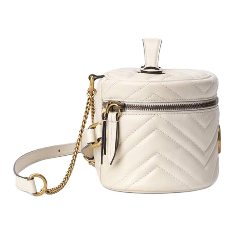 Gucci GG Marmont Quilted Leather Mini Backpack Women Backpack White 598594-DTDCT-9022