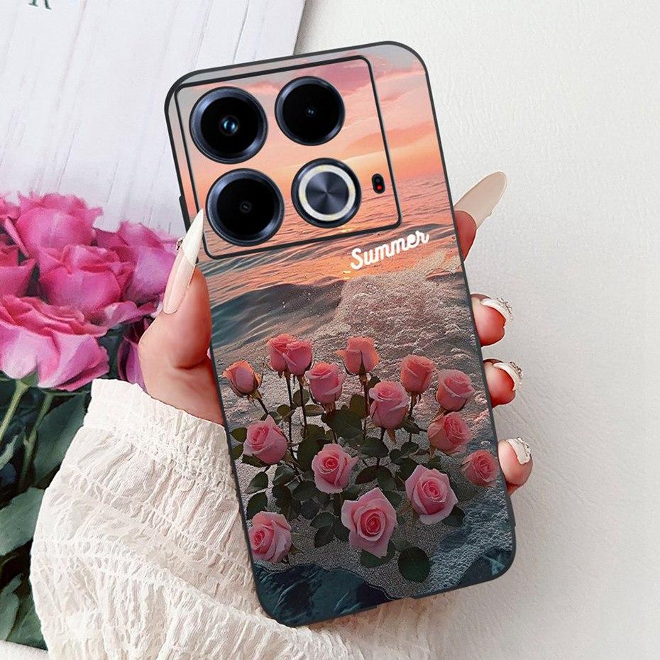 Cute Painting Phone Case For Infinix Note 40 40Pro Pro+ Soft Silicone TPU Back Cover For Infinix Note40 Pro Plus Cases Bumpers