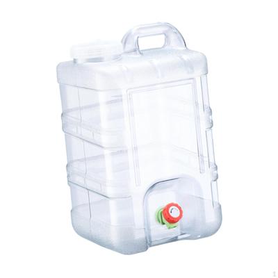 Water Storage Carrier, 28 L Container, with Lid and Handle Faucet No Leakage Jug