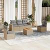VidaXL Salon de Jardin avec Coussins 6 pcs, Canapés de Terrasse, Ensemble de Meubles de Patio, Mobilier d'Extérieur, Mélange 3256395