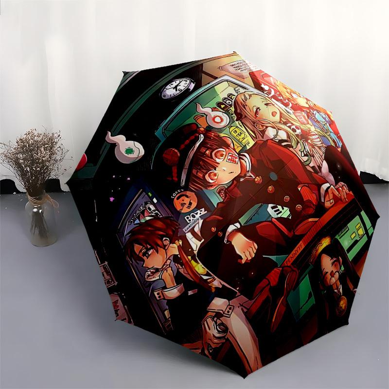 1pc Anime Characters Automatic Opening Umbrella Portable Tri-Fold Design with 8-Bone Iron Frame, Perfect for Outdoor Use, Festive Gifts, Suitable for