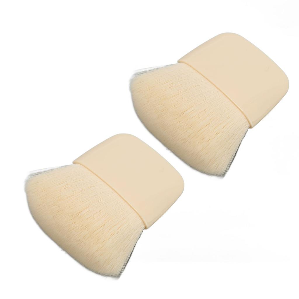 Mini Make-up Pinsel Weiche Borsten Tragbar Klein Puderpinsel für Rouge Foundation 2 Stück