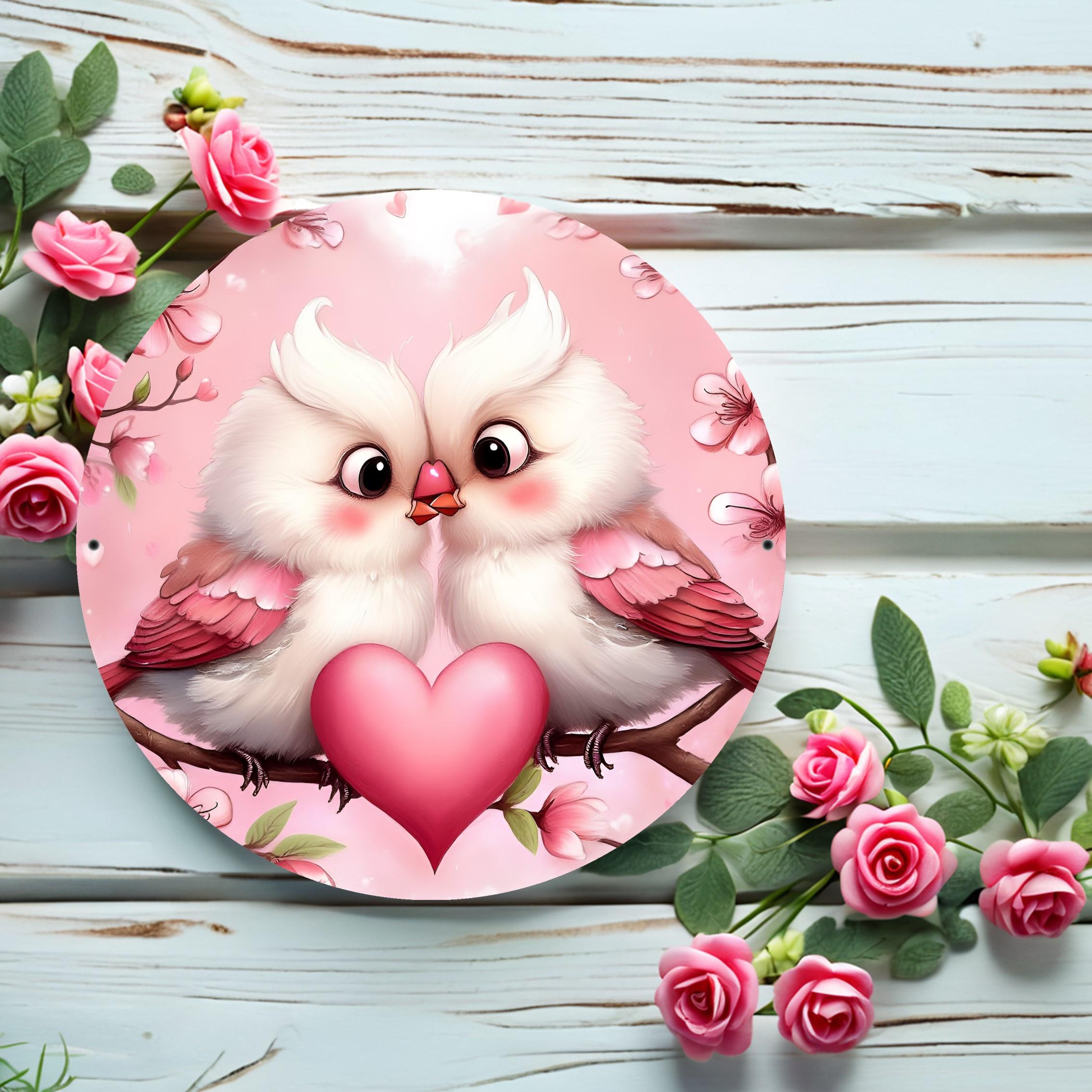 

Очаровательная деревянная табличка ко Дню святого Валентина с изображением влюбленных и сердца - идеально подходит для спальни, детской комнаты или в качестве подарка, 7,8x7,8 дюймов 20cm*20cm