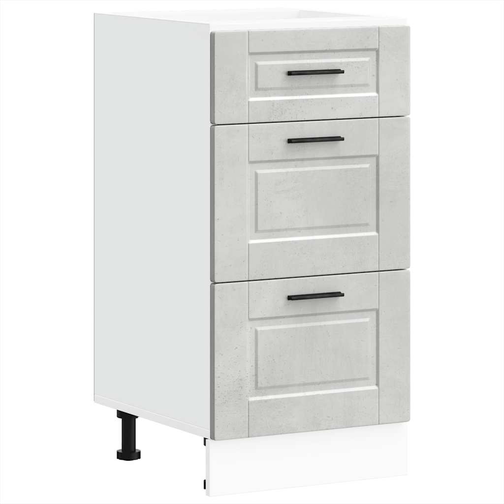 Kitchen Base Cabinet, Porto, Concrete Gray