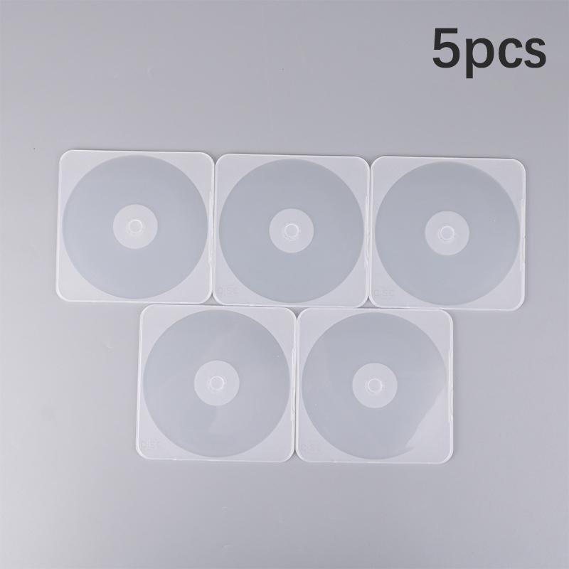 

1/2/5 шт. прозрачный пластиковый цельный чехол для компакт-диска утолщенный коробка для DVD-диска 5PCS