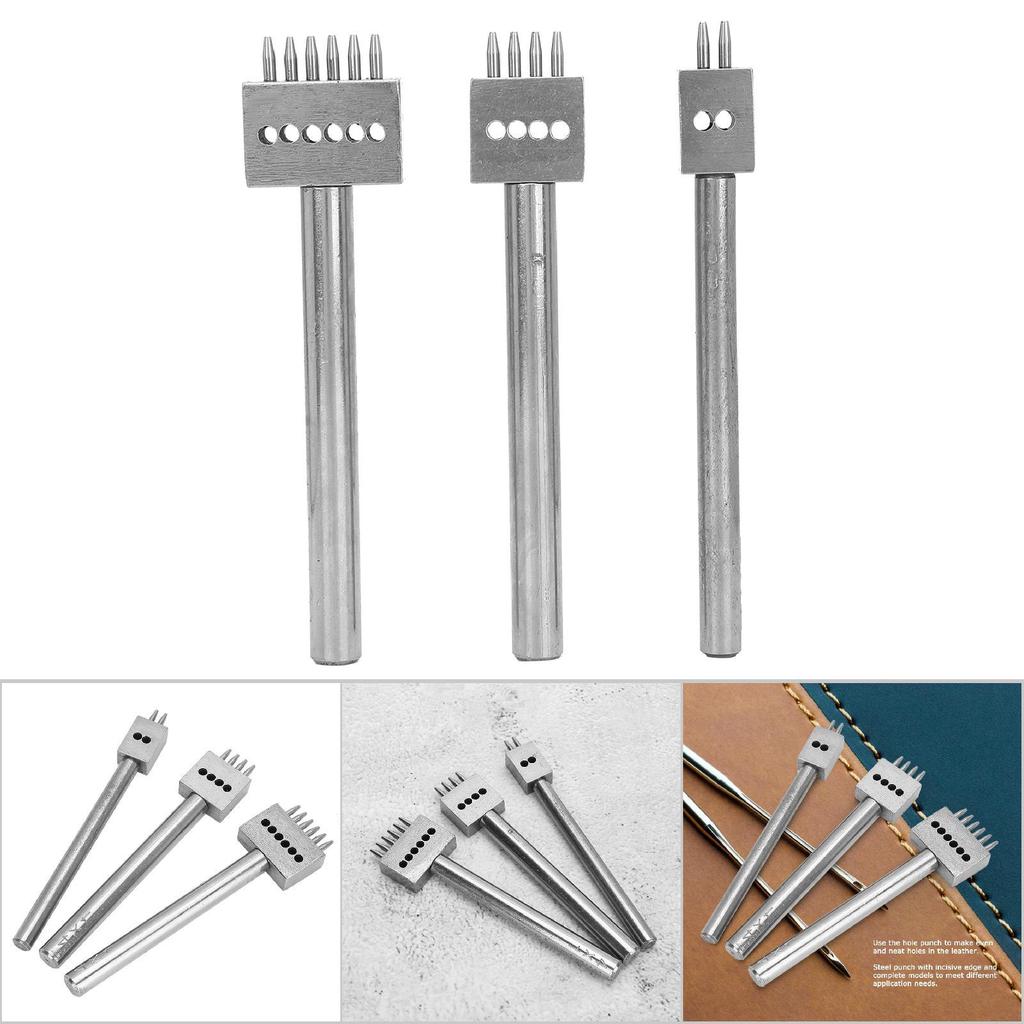 3 buc spațiere perforator instrument DIY piele meșteșuguri găuri perforator set curea perforator