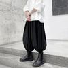 Men's Autumn Relaxed-Fit Casual Wide-Leg Pants with Stylish Cuffed Hem and Cropped Lantern Design