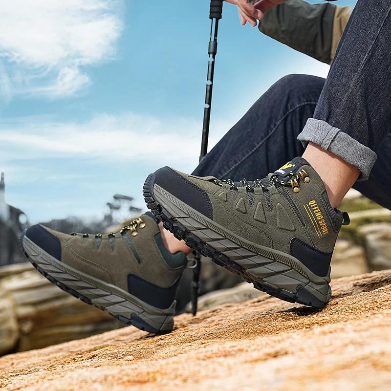 Plus Size Men Outdoor Sports Hiking Shoes Comfortable Footwear Light Weight Ankle Boot Fashion New Arrivial Sneakers Trekking