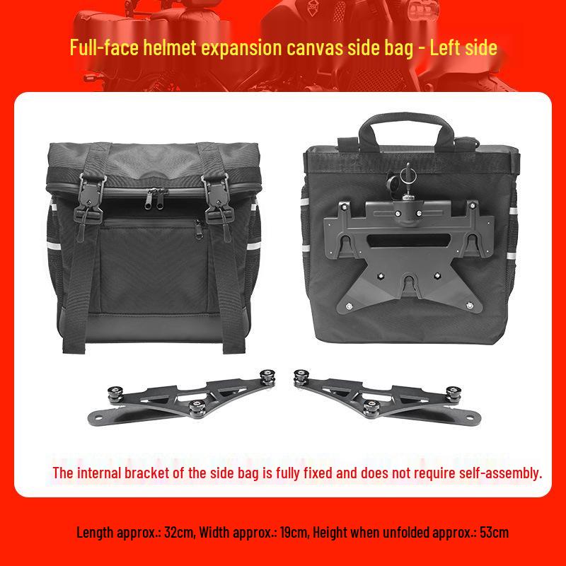 Universal Waterproof Canvas Side Bags for Wuji CU530 & CFMOTO CLC250 Motorcycles