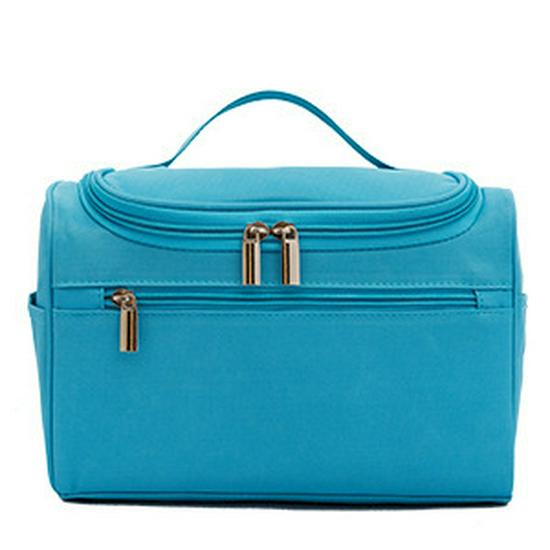 

Многофункциональная дорожная подвесная сумка для туалетных принадлежностей и косметики - Унисекс хранение для нейл-арта небесно-голубой