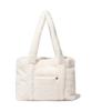 Covernat Woman Clover Heart Fluffy Medium Tote Bag Ivory