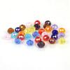 4mm Iridescent Glass Crystal Wheel Beads - Faceted Loose Abacus Beads for DIY Projects