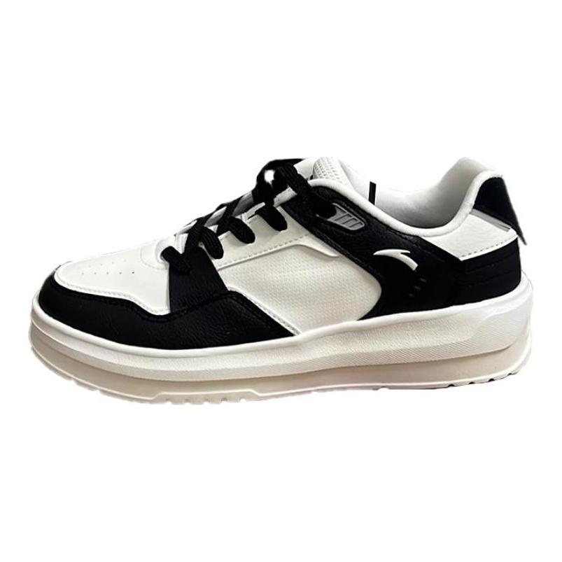 Anta Life Collection Abrasion Resistant Low top Skateboard Shoes Women's Black White 122328017S-1