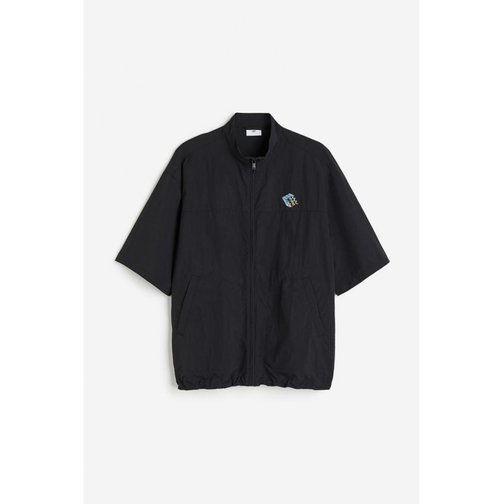 

Куртка из нейлона свободного кроя HM черного цвета Esc