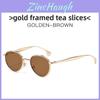 Elliptical Metal Sun Glasses With Uv400 Protection For Fashionable Women And Men