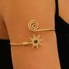 Retro Sunflower Adjustable Metal Cuff Bracelet for Women