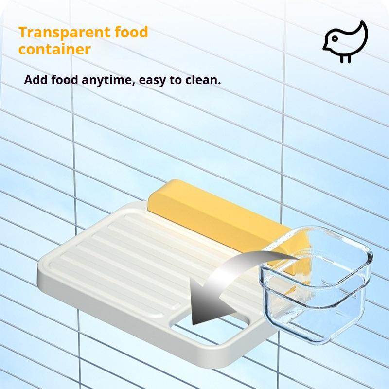 1pc Parrot Stand Food Box Multifunctional Feeding Rest Play Bird Stand Dry Stand Supplies Suitable for Gifts To Friends and Family