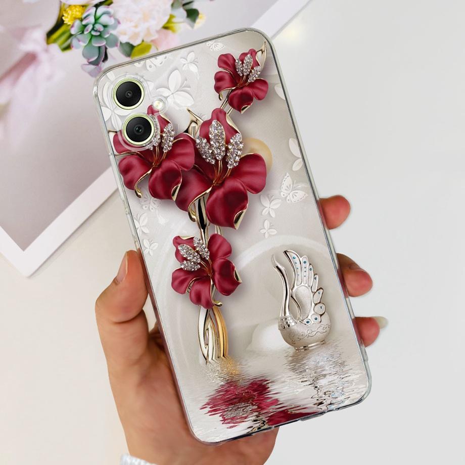 

For Samsung Galaxy A05 Case Samsung A04e A04 Bumper Shell Soft Silicone Transparent Phone Funda Bow Leopard Print Girly Bumper Galaxy A05 4G