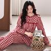 Pajamas Women'S Spring And Autumn Pure Cotton Long-Sleeved Large Size Medium Women'S Autumn And Winter Women'S Cotton Loungewear Set