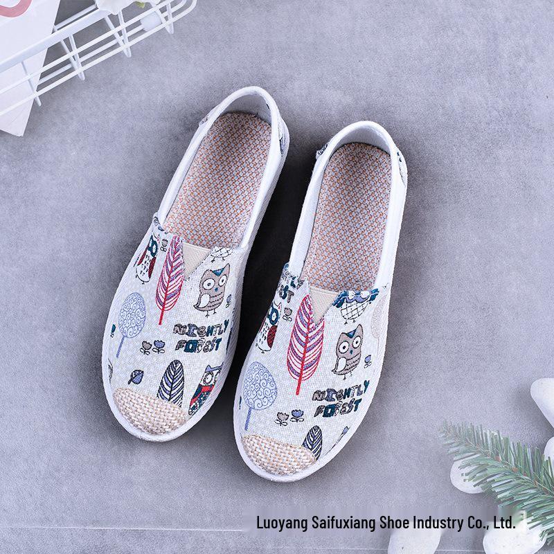 2024 Low-Top Women’s Casual Canvas Shoes - Soft Sole, Old Beijing Style