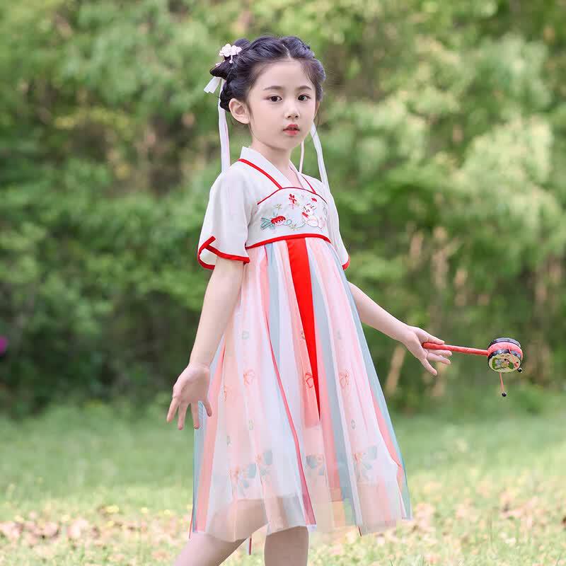 Little Tiger Patty Girls' Hanfu Summer Dress