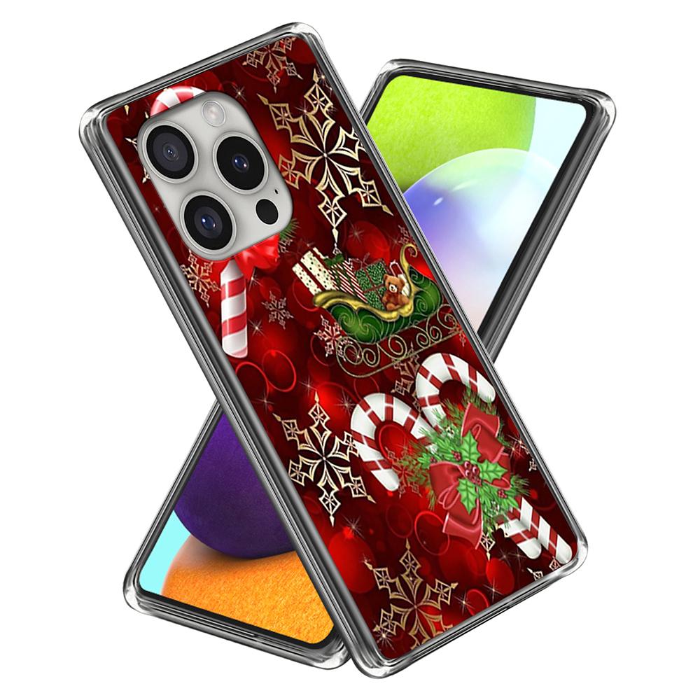 For iPhone 16 Pro Case Christmas Pattern Printing Soft TPU Phone Cover