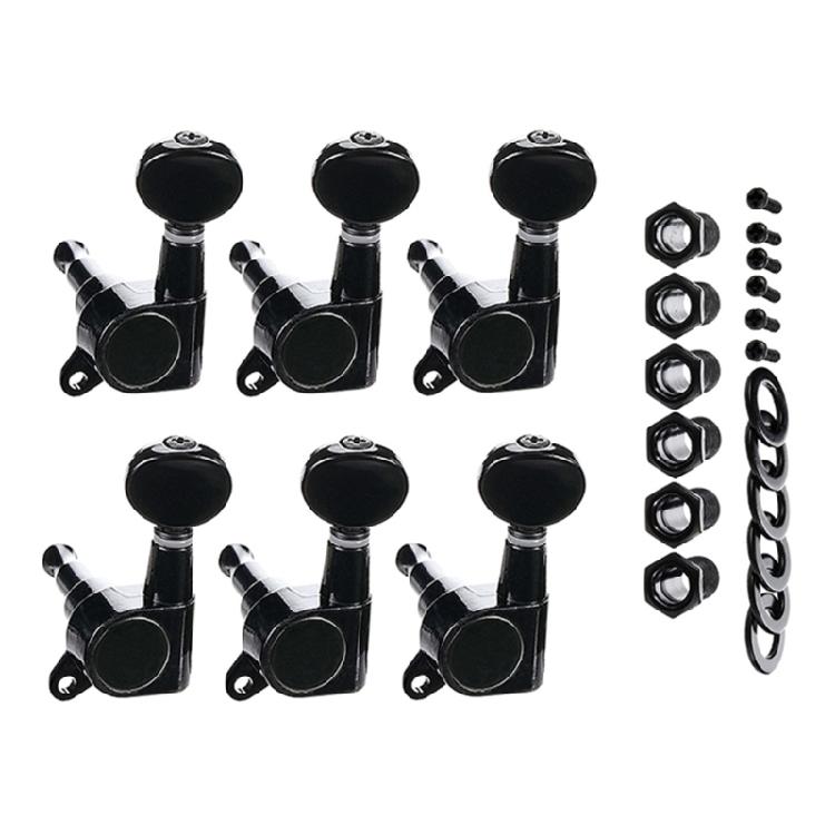 

Set of 6 Acoustic Electric Guitar Tuners with Installation Screws and Bushings Suitable for 10mm Left Hand Peg Holes 1