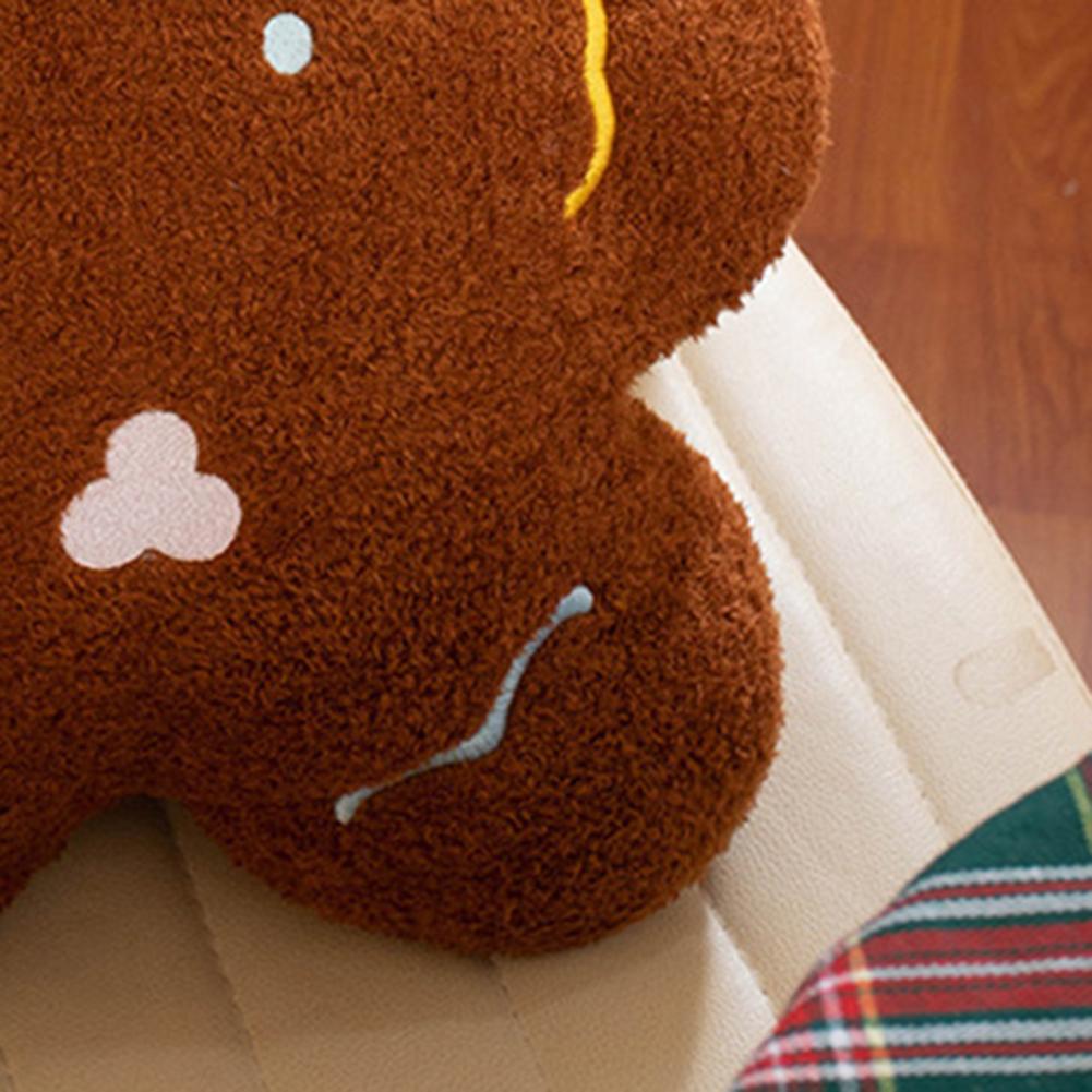 Cute Gingerbread Man Throw Pillow Endearing Fashionable Plush Toy For Home
