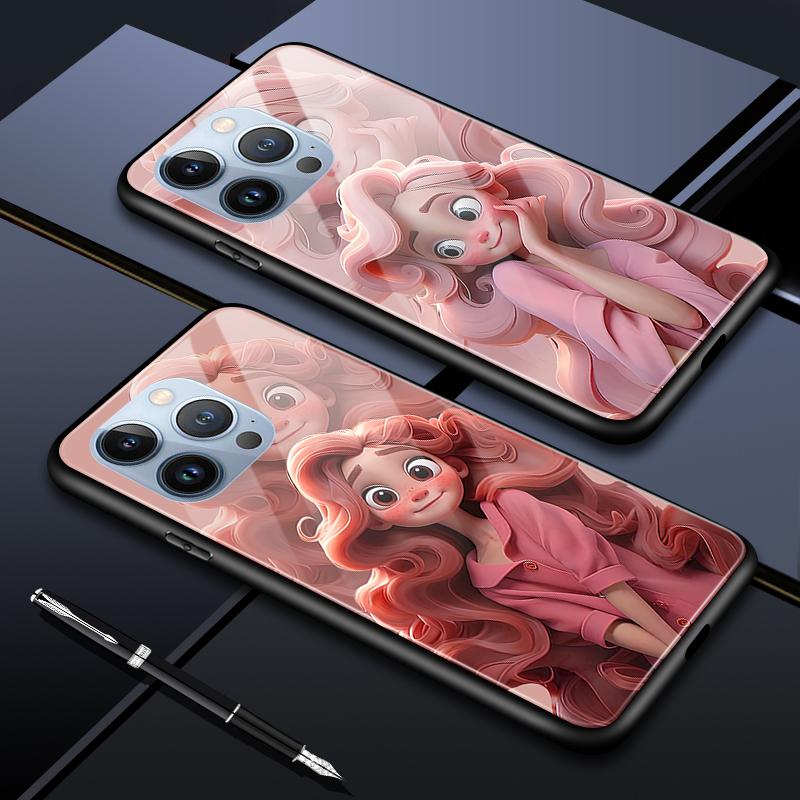 Tempered Glass Phone Case For OPPO Reno13 Reno14 Realme 11 12Pro 14 GTNeo6 C21Y C53 C75 OnePlus Nord2 NordCE3Lite Soft Edge Shockproof Smooth Shell