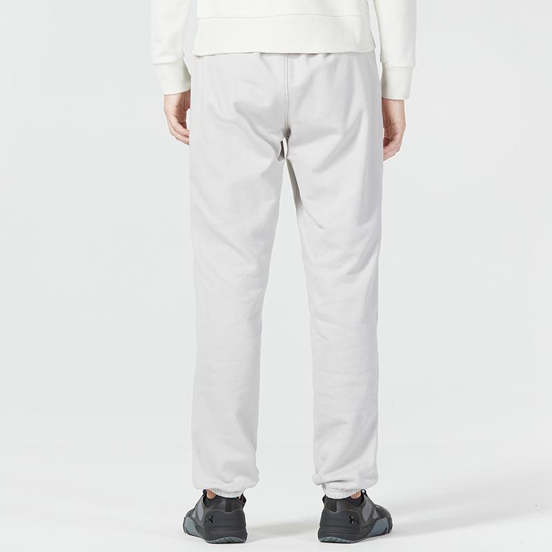 Under Armour Solid Color Elastic Waist Casual Loose Jogger Sweatpants Men Bottoms Grey White 1373875-592