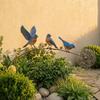 Gedenk-Gartenstecker Tierstecker, Rustikale Hofkunst-Dekorationen mit Löwenzahn-Akzent, Metall-Außen-Deko-Skulptur für Rasen Terrasse Blumenbeet