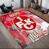 Custom Name 1. FCK Flannel Pattern Square Carpet,Area Rug,Carpet Rug for Living Room Bedroom Sofa Playroom Decor,Non-slip Floor Mat